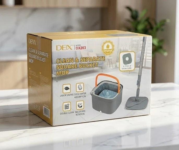 Denx - ممسحة دلو مربعة للتنظيف والفصل